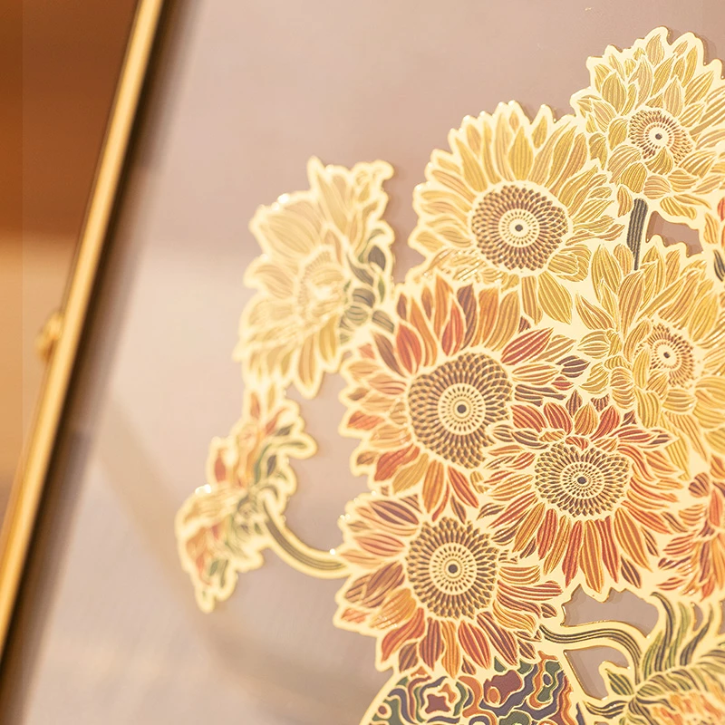 Burning Sunflower Desk Screen (crystal)