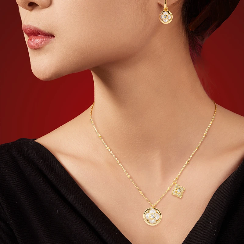 Persimmon Flower Necklace(ZBRT)