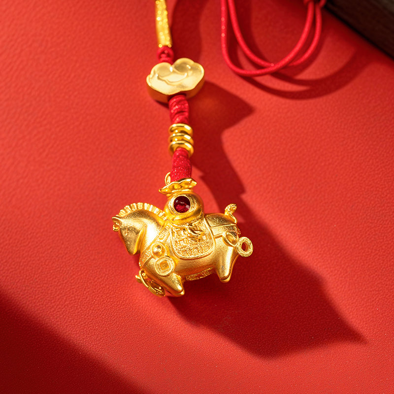 Wealth-On-Horse Phone Pendant
